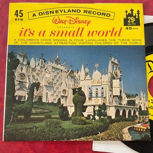 Disneyland Record 45 Vinyl It’s a Small World 1966 children’s choir singing
