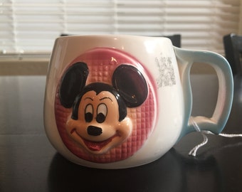 Taza de Mickey Mouse de cerámica vintage de Disneyland de los años 50