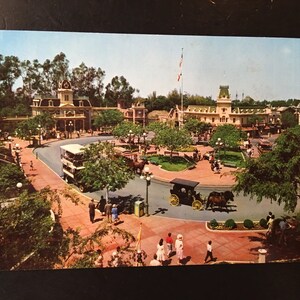 Vintage Disneyland Main Street U.S.A. Postcard - Town Square