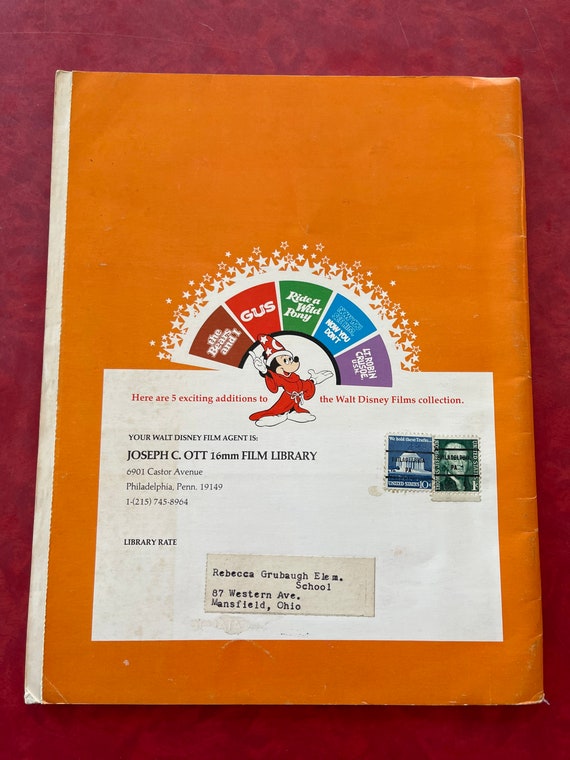 1978 Walt Disney Entertainment Motion Pictures Catalog of 16mm