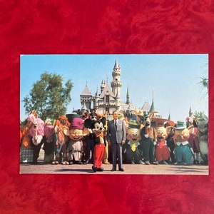 Vintage Disneyland Postcard - Sleeping Beauty's Castle - Mickey Walt Disney Wolf Pigs Seven Dwarfs- It All Started With a Mouse