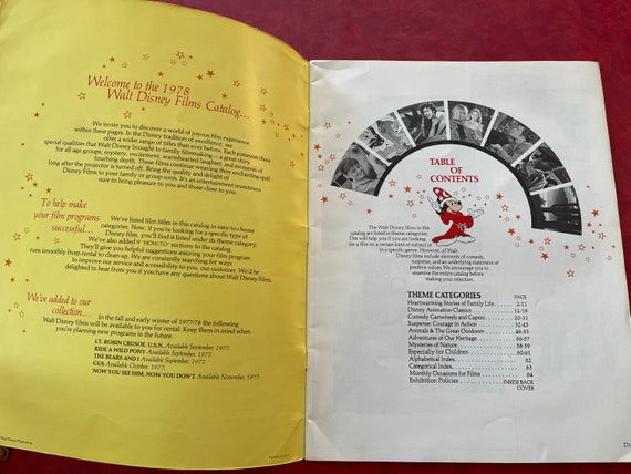 1978 Walt Disney Entertainment Motion Pictures Catalog of 16mm