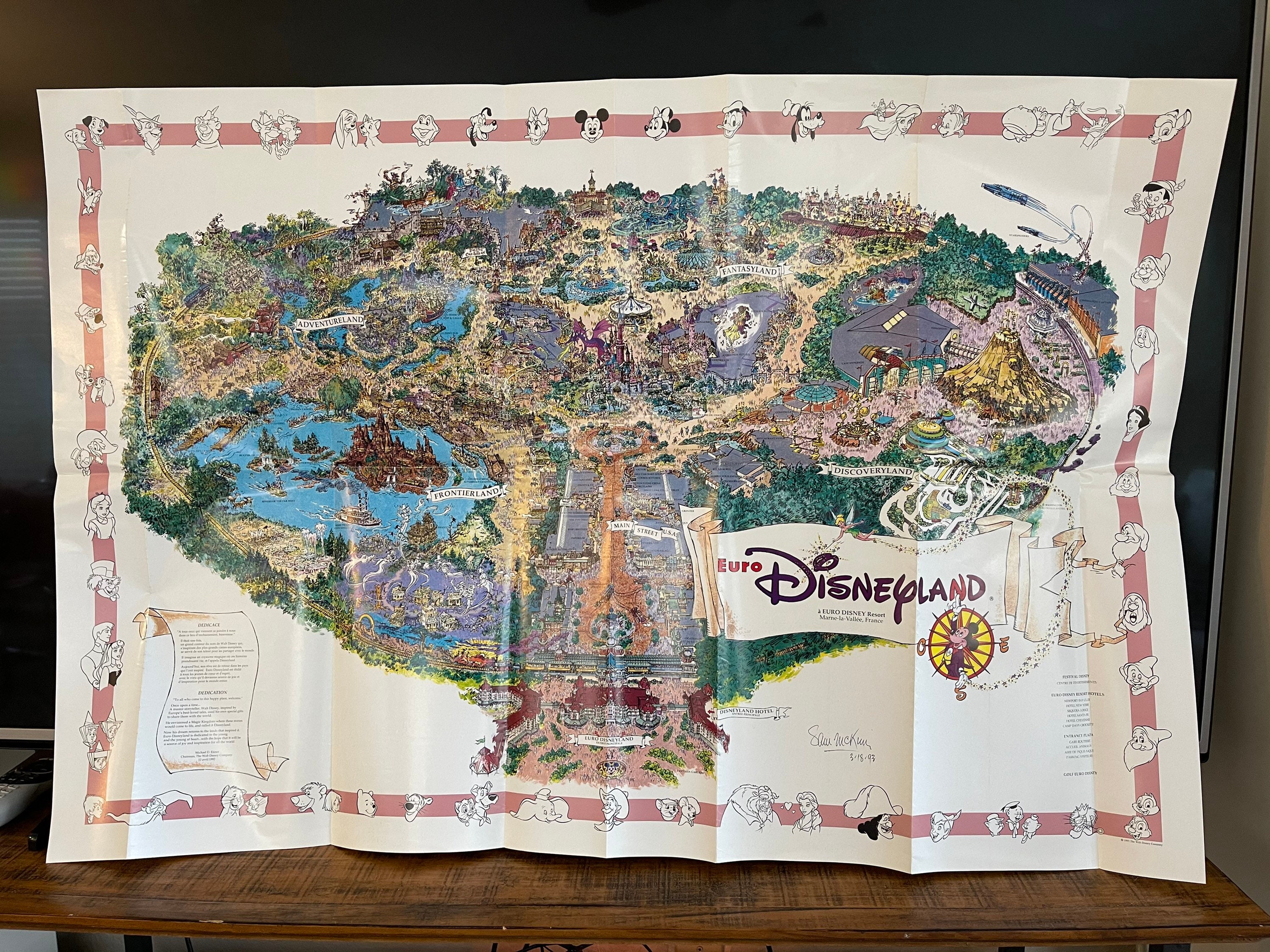 Euro Disney 1992年版 コレクション本 レア非売品/1992年版「ユーロディズニーリゾート」ガイドブック