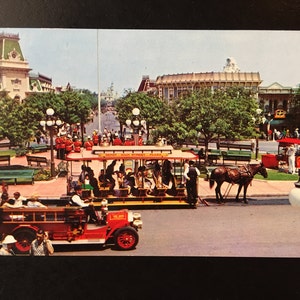 Vintage Disneyland Main Street U.S.A. Postcard - Town Square