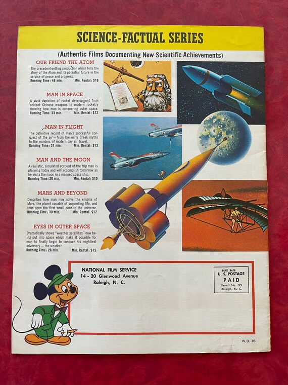 1962-63 Walt Disney Entertainment Motion Pictures Catalog of 16mm