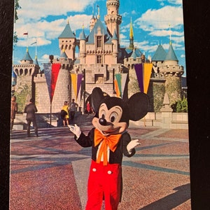 Vintage Disneyland Postcard - Sleeping Beauty&#39;s Castle - Mickey - It All Started With a Mouse