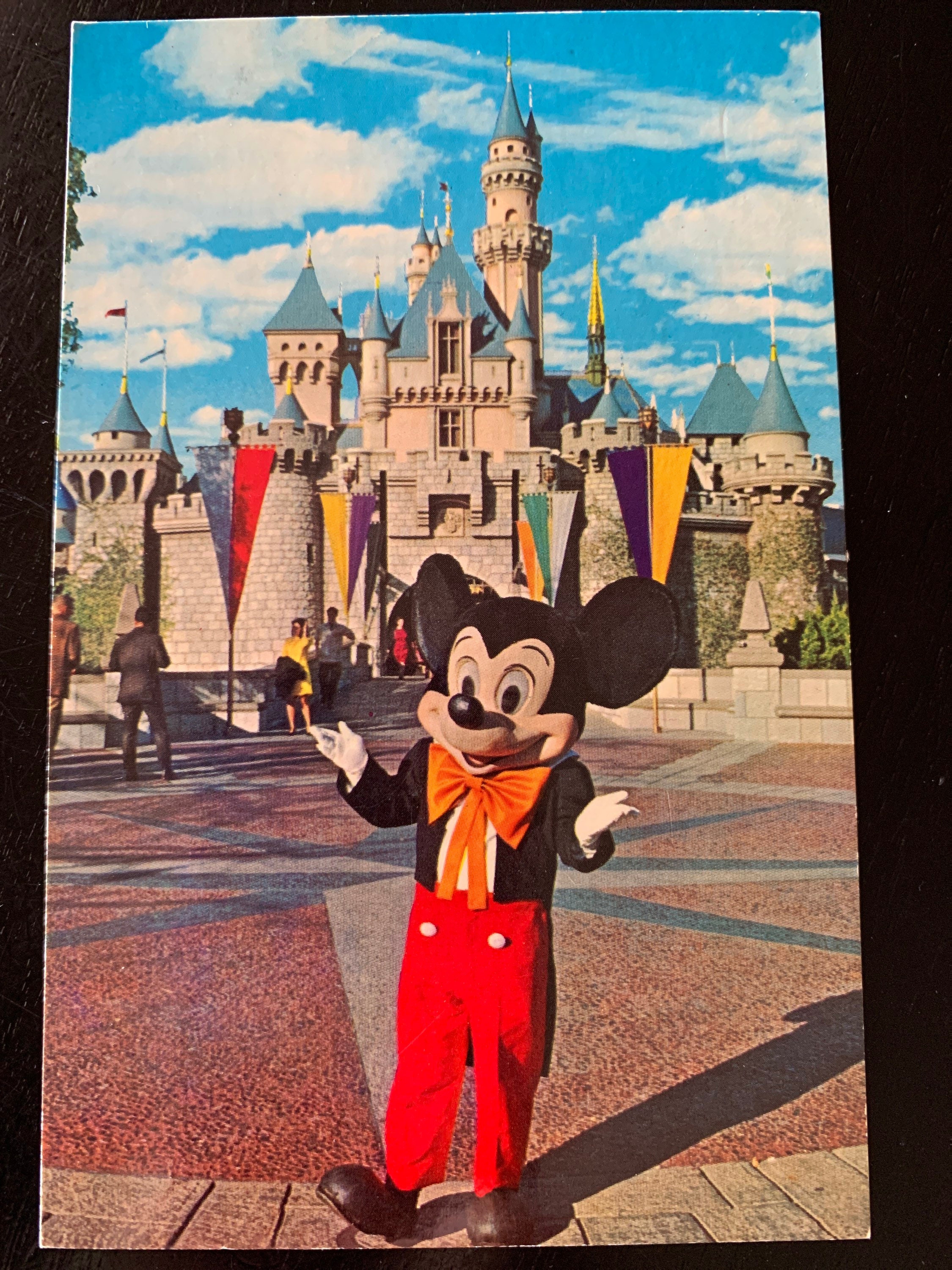Vintage Disneyland Postcard Sleeping Beauty's Castle Mickey It All