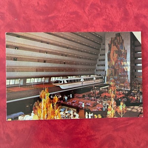 Carte postale vintage de l’hôtel Walt Disney World Contemporary Resort - Concourse du Grand Canyon - Monorail