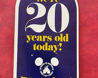 1975 Disneyland Cast Member Employee 20th Anniversary Year Birthday Badge hanger
