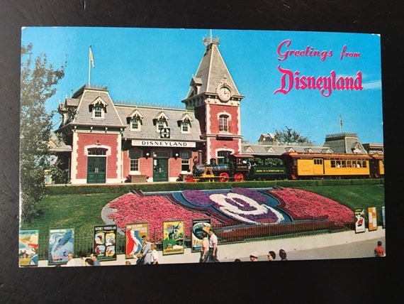 Vintage Disneyland Main Street U.S.A. Postcard Entrance to | Etsy