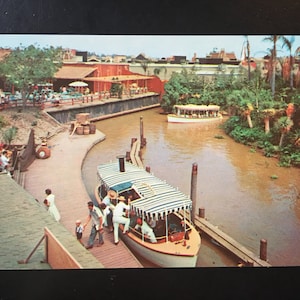 Vintage Disneyland Adventureland Postcard - Jungle Cruise - Boats and Dock