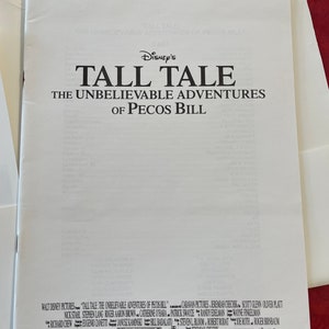 Walt Disney’s Tall Tale the Unbelievable Adventures of Pecos Bill Film ...