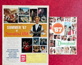 Vintage Summer ‘67 Disneyland USA, guide book, brochure, advertisement, ad, 1967