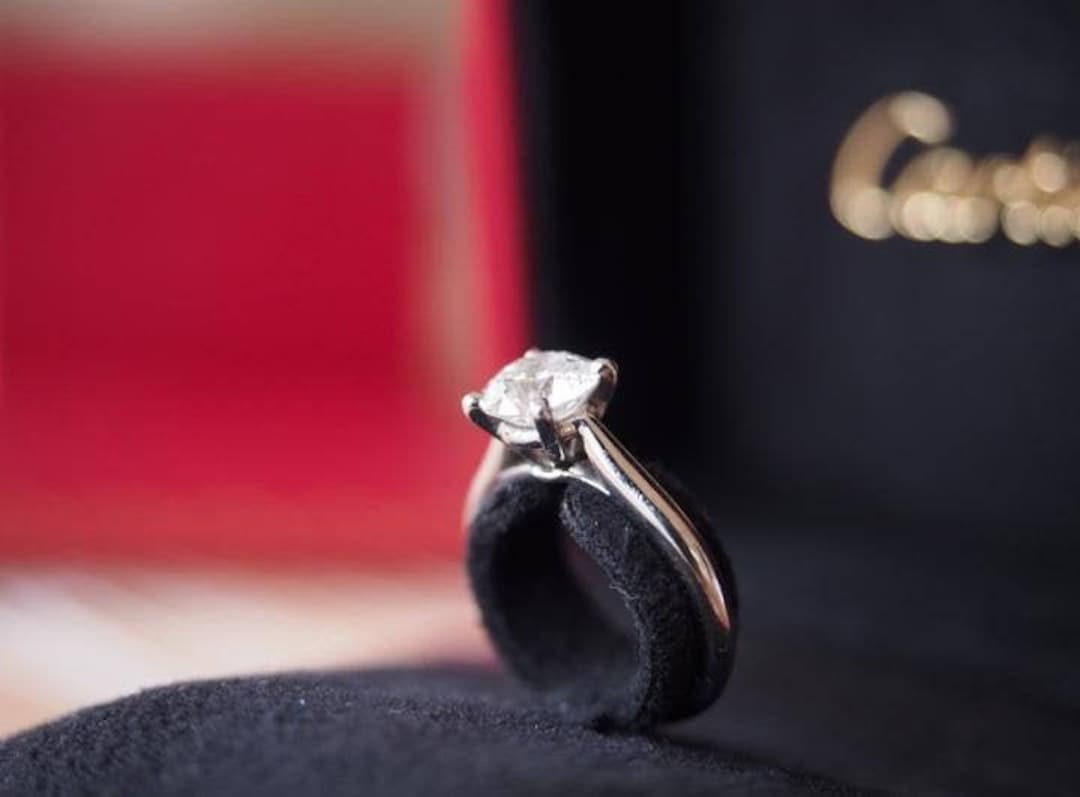 Cartier Vintage Diamond Platinum Engagement Ring – Sophie Jane