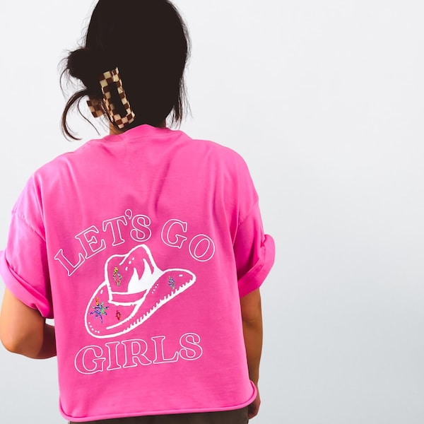 Personalized Let’s Go Girls Western Bachelorette T-Shirt | Cowgirl Theme Bride Shirt | Nashville Austin Party Tee | Size Inclusive Outfit