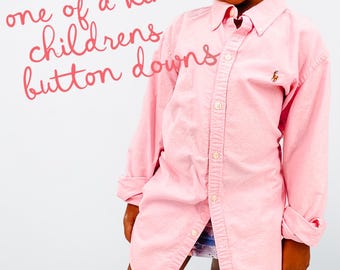 Personalized Sibling Reveal Repurposed Oxford Button-Up Shirt, Pregnancy Announcement,  Baby Announcement Repurposed Oxford Button Up