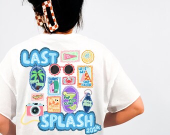 Camiseta de despedida de soltera recortada de Bride's Last Splash, despedida de soltera en la playa, despedida de soltera costera, novia, camisas de despedida de soltera, crucero Bach