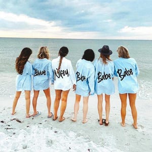 Bride Wifey Babe Button Down Shirt, Bride Oxford Shirt, Getting Ready Shirt, Bridesmaid Gift, Bride Button Up, One of a Kind, Bridal Oxford