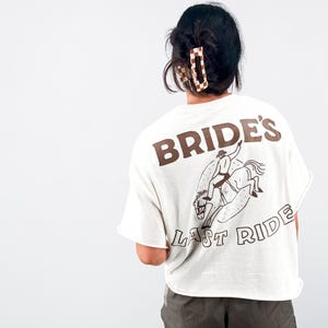 Personalized Country Bachelorette Shirt - Last Ride Bride T-Shirt - Nashville Austin Cowgirl Party Tee - Western Bridal Squad Shirts, Bride