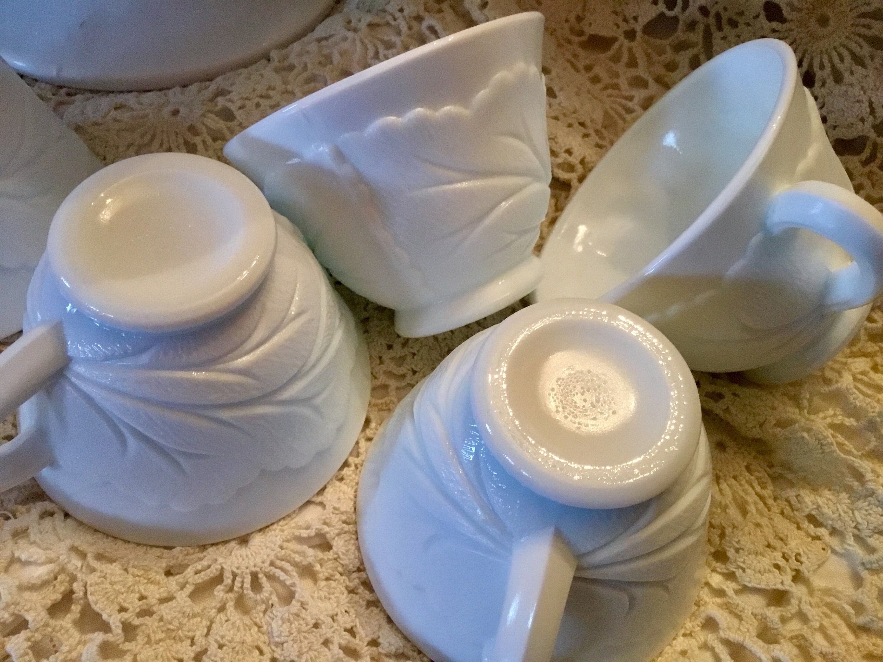 Tazón de ponche de cristal de leche con ocho 8 tazas | Etsy
