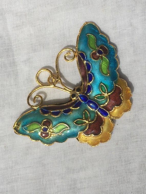 Lot of GiltEnamel Butterfly Pendants for Jewelry Making or Repurpose
