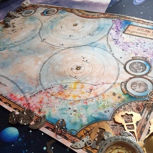 A3星図。手作りでペイントされています