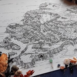 Esecckeah. RPG Fantasy Island, A4 kleurplaat