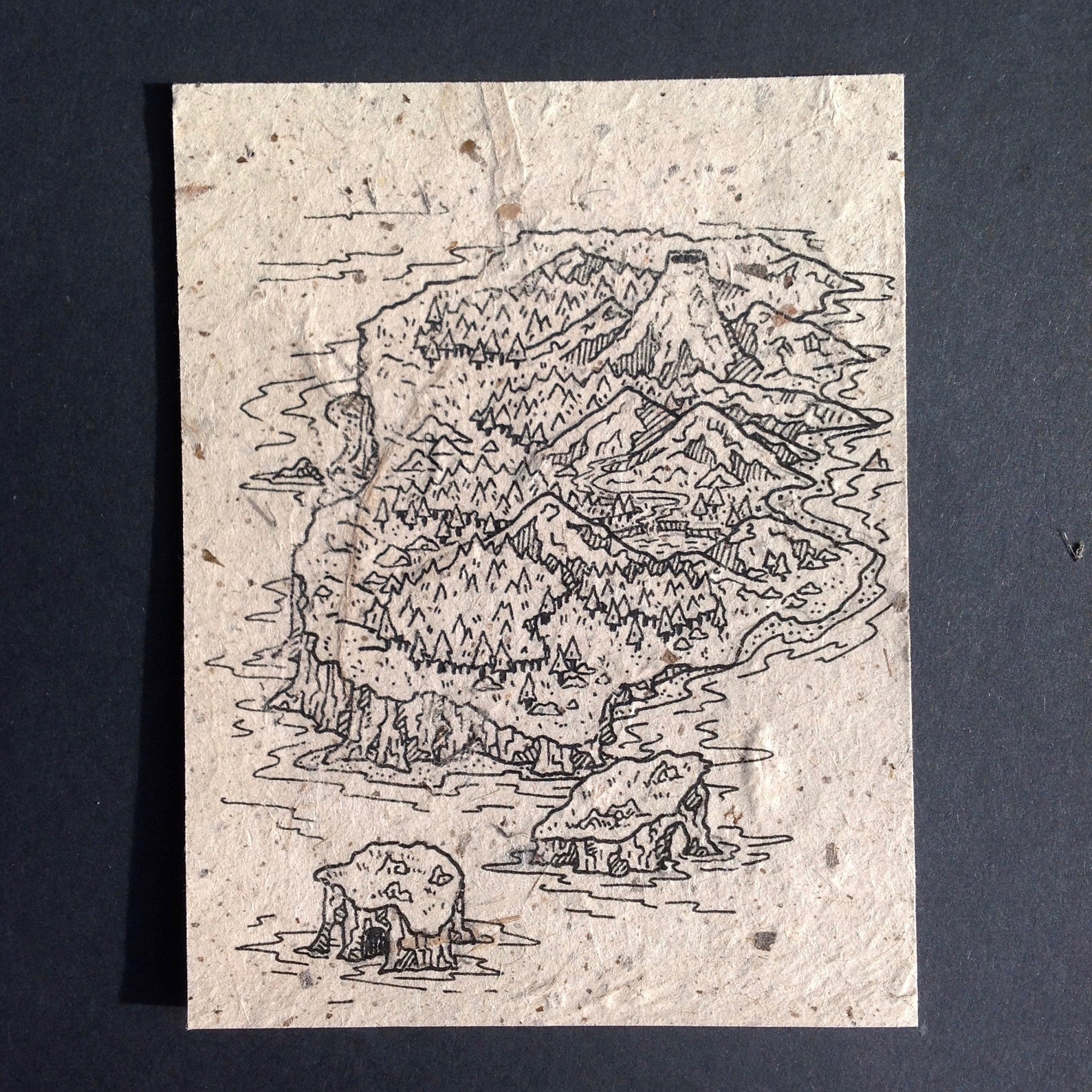 Small A5 Hand Drawn Custom Fantasy Map | Etsy