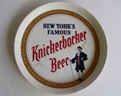 Knickerbocker Beer vintage beer tray, metal, Jacob Ruppert, NYC, 1960s