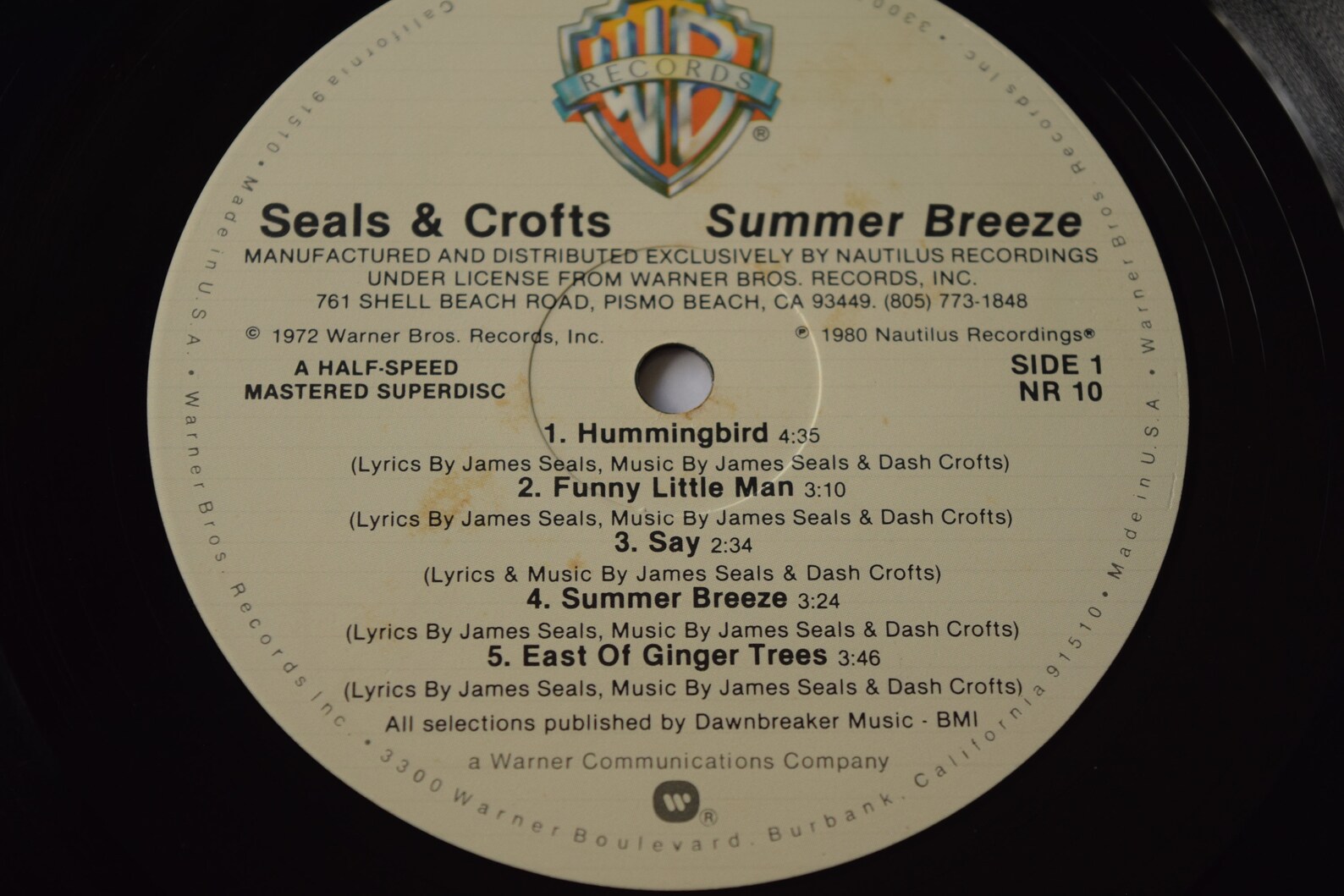 Seals & Crofts vintage vinyl LP Summer Breeze Nautilus Etsy