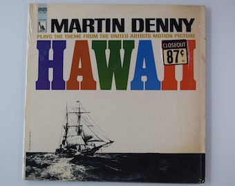 Martin Denny, vintage vinyl LP, Hawaii, Lounge / South Pacific / Pop, stereo, movie music, The Wishing Doll / Jerusha's Theme, 1966