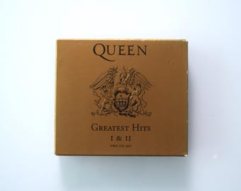 Queen vintage CD box set Greatest Hits I & II - Bohemian Rhapsody/Under Pressure, Freddie Mercury/Brian May, two CDs. 1994
