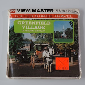 REDUCED! Greenfield Village vintage View-Master reels, still sealed! Dearborn, Michigan, Henry Ford / Wright Brothers, number A 584, 1975