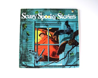 Scary Spooky Stories vintage vinyl LP - 1977, spoken word, Halloween, The Thing At The Foot Of The Bed, Troll Records