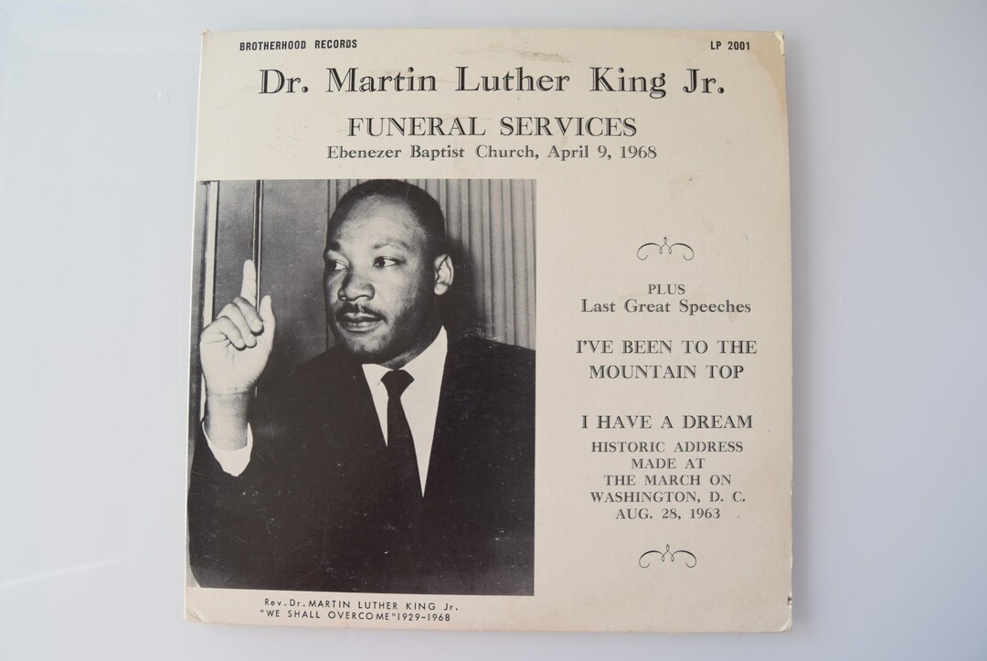 Dr. Martin Luther King Funeral Services Vintage Vinyl LP - Spoken Word