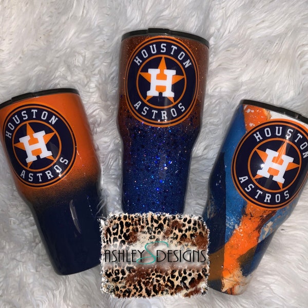 Astros Tumbler, Astros Glitter Tumbler, World Series Tumbler, Baseball Tumbler