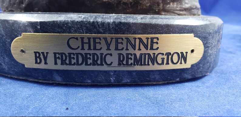Remington Cheyenne Statue Marble Base 9.5 inch