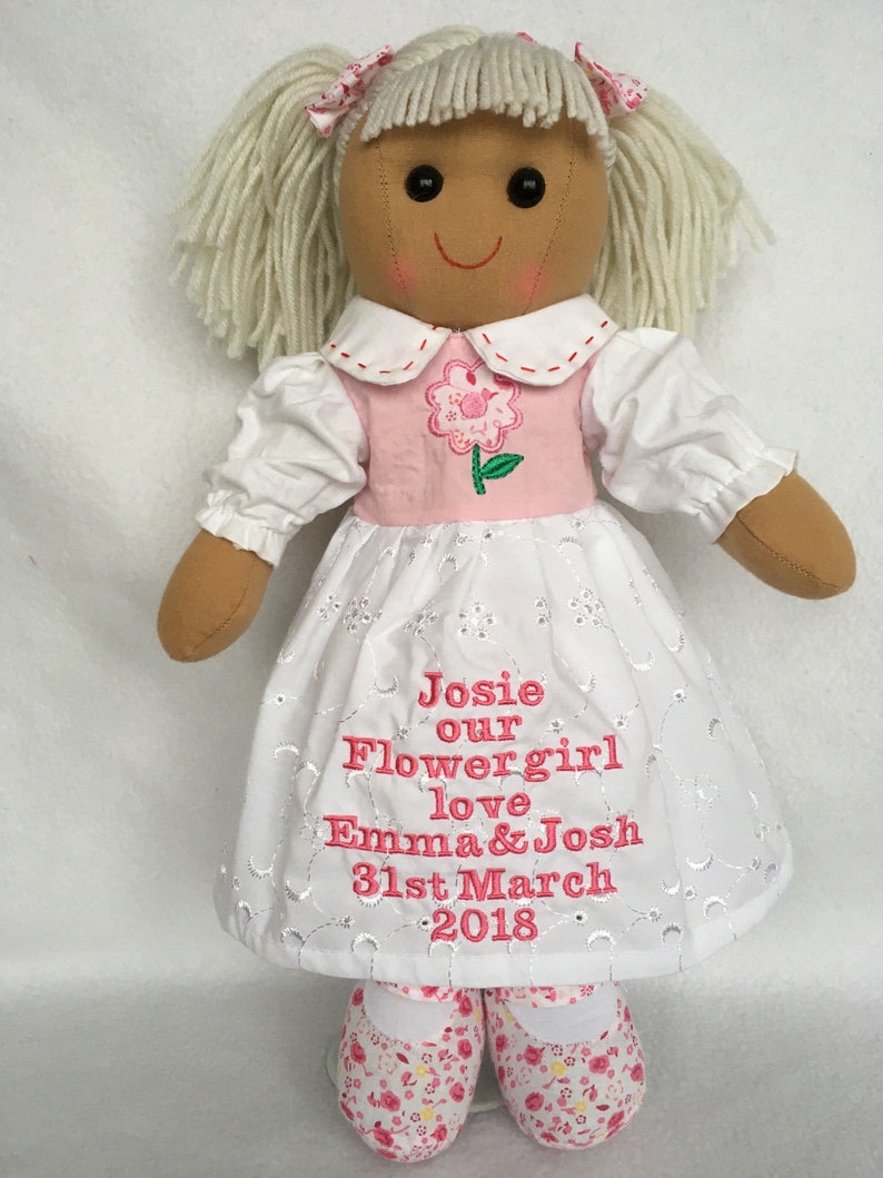 personalised flower girl doll