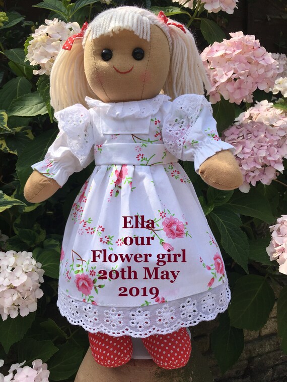 personalised flower girl doll