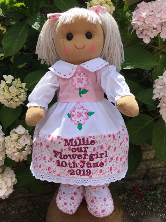 personalised flower girl doll