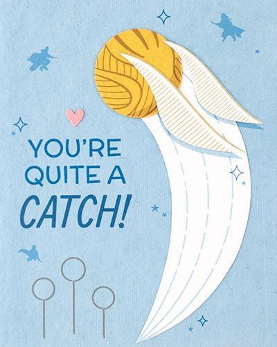 You're Quite a Catch Harry Potter Greeting Card Etsy