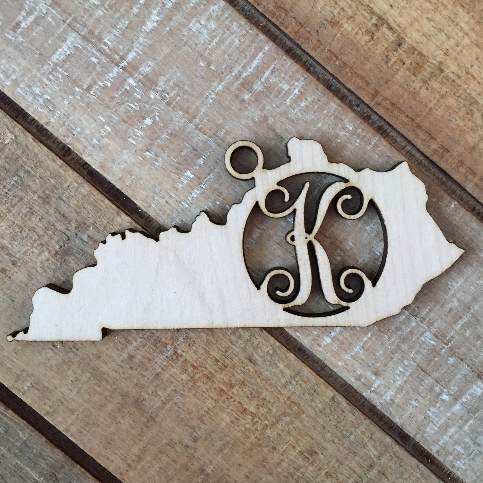 Kentucky State Christmas Ornament Monogram KY Ornament Etsy