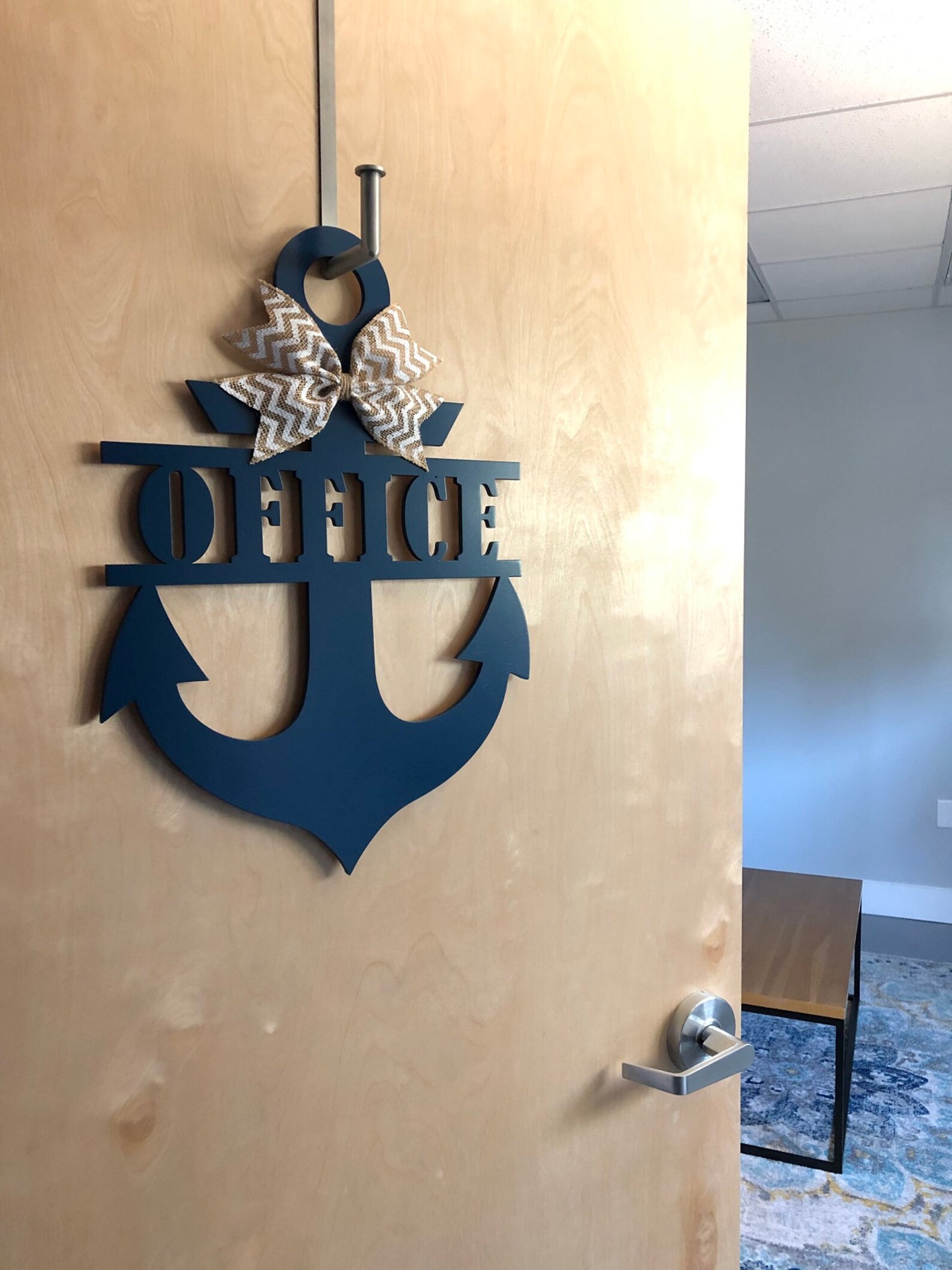 Unfinished Anchor Office Door Hanger Office Door Decor Etsy