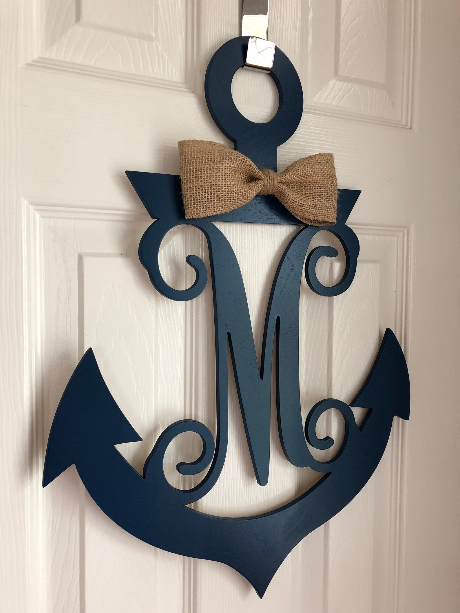 Monogram Anchor Door Hanger Nautical Door Hanger Anchor Etsy