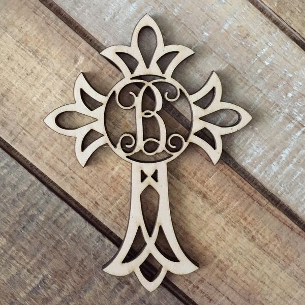 Cross With Monogram - Etsy