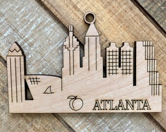 Atlanta Skyline Christmas Ornament - Etsy