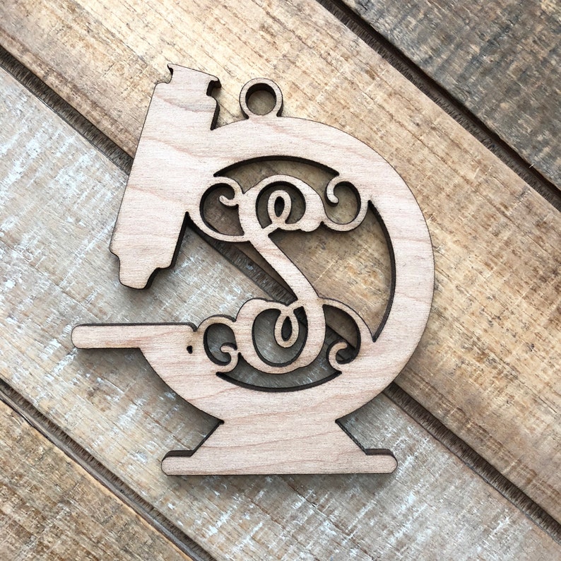 Monogram Microscope Christmas Ornament Gift for Scientist Etsy