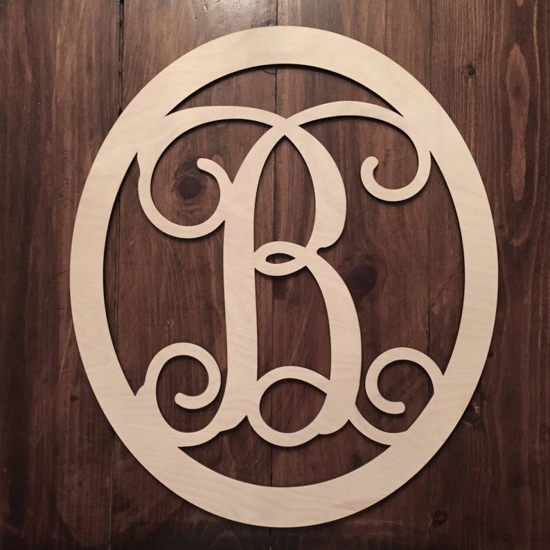 Oval Monogram Door Hanger Spring Door Hanger Wood Oval Etsy