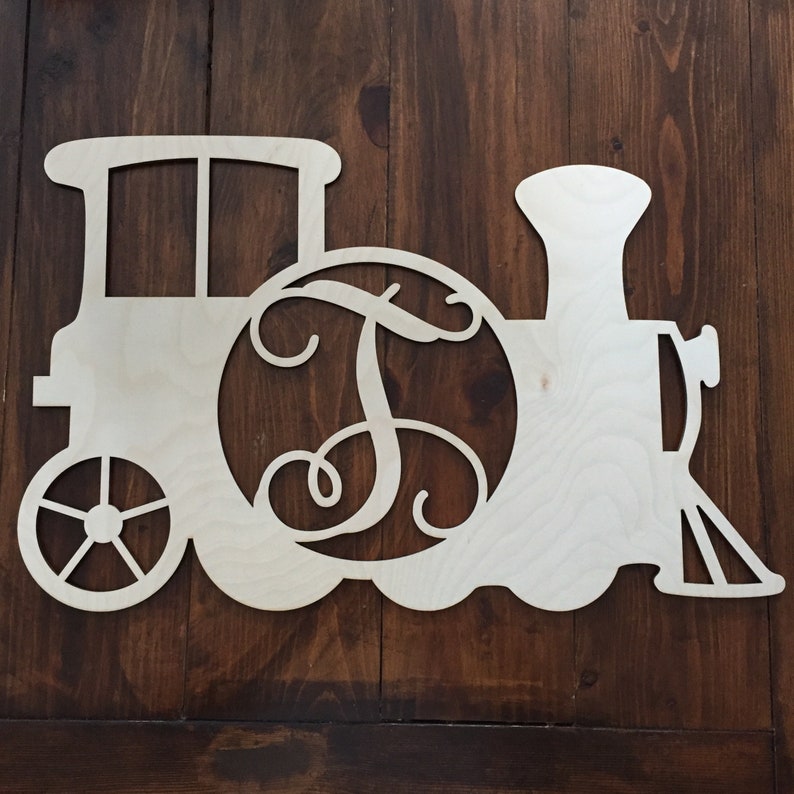 Monogram Train Wall Hanger Train Nursery Hanger Train Door Etsy