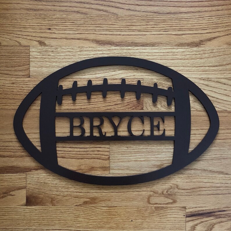 Unfinished Football Wall Hanger Personalized Kid's Room Etsy